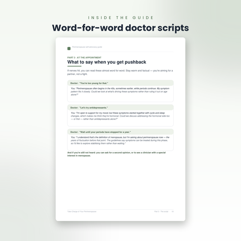 Take Charge of Your Perimenopause – Doctor Visit Preparation Guide & Symptom Tracker