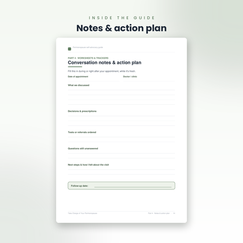 Take Charge of Your Perimenopause – Doctor Visit Preparation Guide & Symptom Tracker