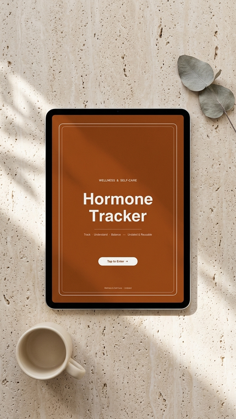 Perimenopause Hormone Tracker – Undated Symptom, Sleep & Lifestyle Journal for GoodNotes & iPad (PDF)
